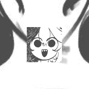 A Black And White Drawing Of A Cartoon Character With Big Eyes GIF