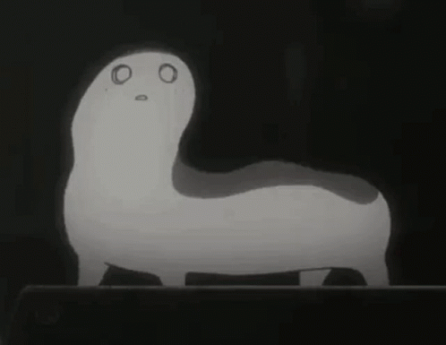 A Black And White Drawing Of A Cat With A Surprised Look On Its Face . GIF