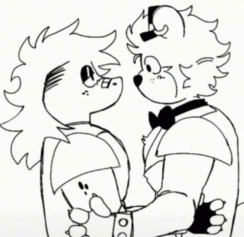 A Black And White Drawing Of A Couple Kissing GIF