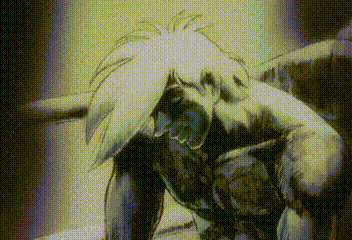 Black And White Demon Drawing GIF