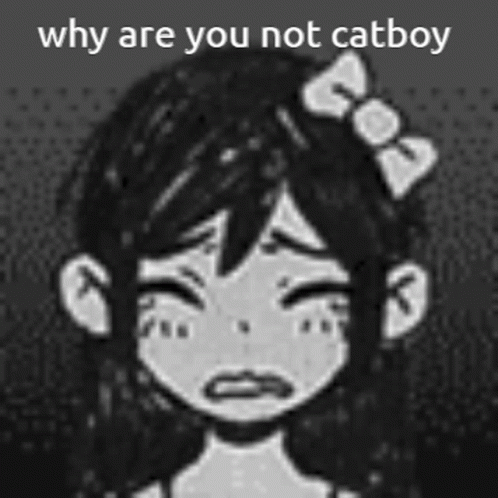 A Black And White Drawing Of A Girl With A Bow In Her Hair Is Crying . GIF