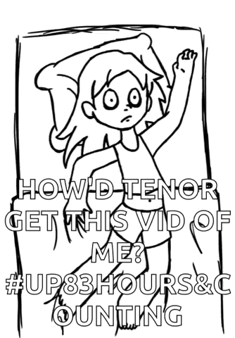 A Black And White Drawing Of A Girl With The Words " It Shall Not Come " Above Her GIF