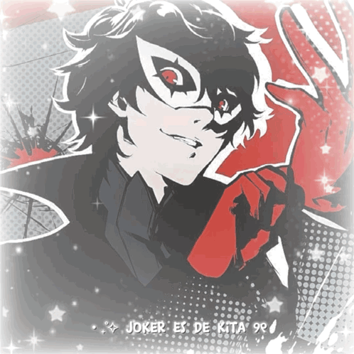 A Black And White Drawing Of A Joker With The Words Joker Es De Kita Written On The Bottom GIF