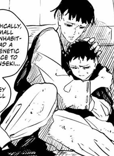 A Black And White Drawing Of A Man Holding A Child In His Arms . GIF