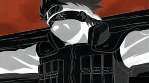A Black And White Drawing Of A Man Holding A Gun GIF