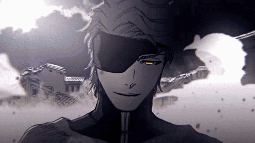 A Black And White Drawing Of A Man Wearing A Mask GIF