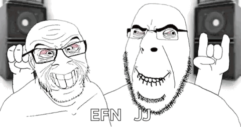A Black And White Drawing Of A Man With A Beard And Glasses Making A Rock Sign . GIF