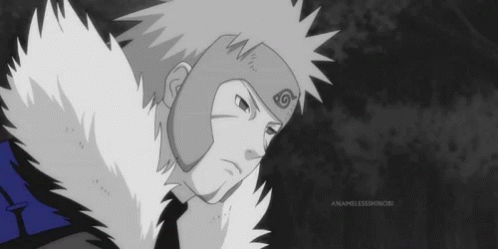 A Black And White Drawing Of A Man With A Mask On His Head GIF