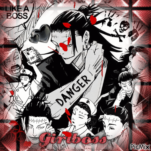 A Black And White Drawing Of A Man With A Sign That Says Danger GIF