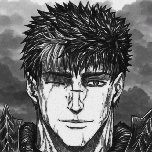 A Black And White Drawing Of A Man With A Tear Running Down His Face GIF
