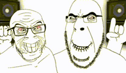 A Black And White Drawing Of A Man With Glasses And A Skull Behind Him GIF