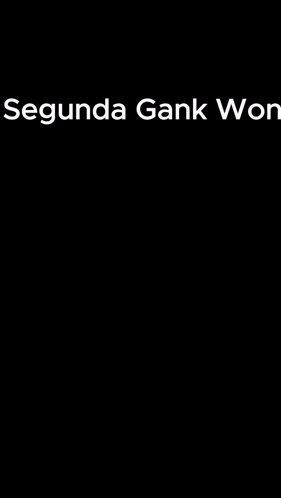 A Black And White Drawing Of A Man With His Fist In The Air And The Words Segunda Gank Won Below Him GIF