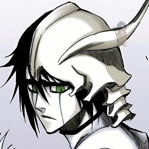 A Black And White Drawing Of A Man With Horns GIF