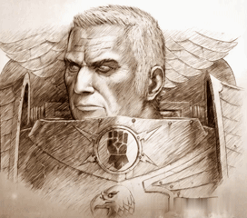 Black And White Drawing Man With Wings And Fist GIF