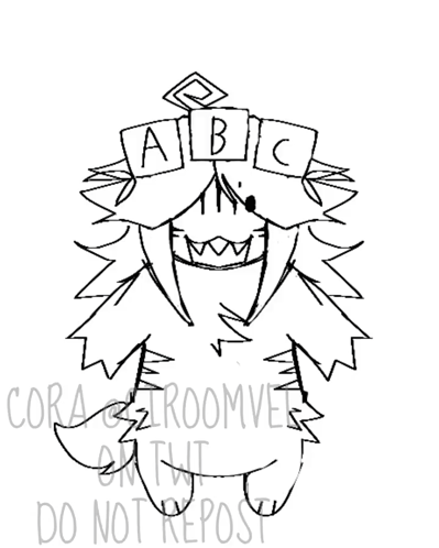 A Black And White Drawing Of A Monster Holding A Soap Bar With The Letters Abc Above It GIF