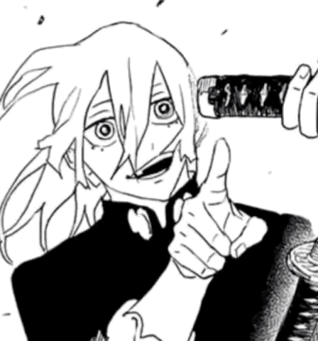 A Black And White Drawing Of A Person Giving A Thumbs Up While Holding A Sword . GIF