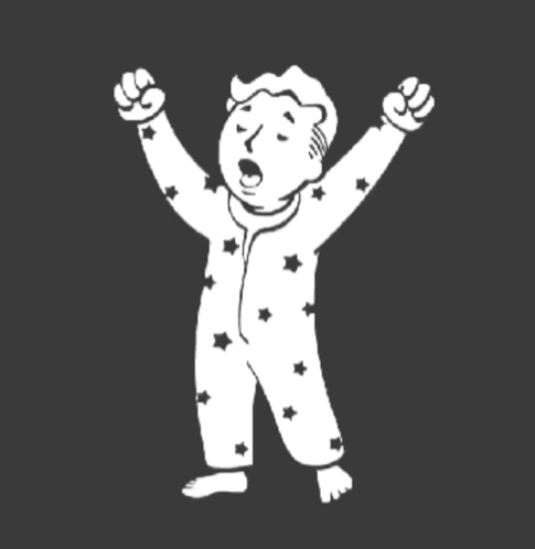 A Black And White Drawing Of A Person In Pajamas GIF