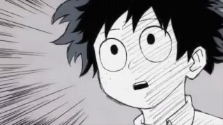 A Black And White Drawing Of A Person 'S Face With A Surprised Look On Their Face . GIF