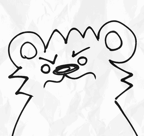 A Black And White Drawing Of A Person 'S Face With A Swirl In The Middle GIF