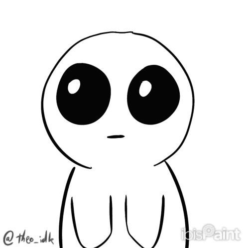 A Black And White Drawing Of A Person 'S Face With Ibis Paint Written Underneath GIF