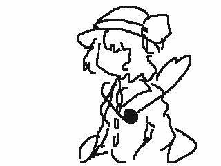 A Black And White Drawing Of A Person Standing In A Circle . GIF