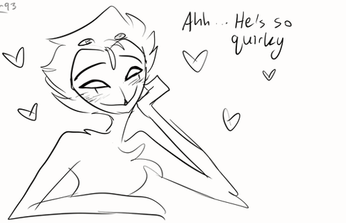 Black And White Drawing Of Quirky Person GIF