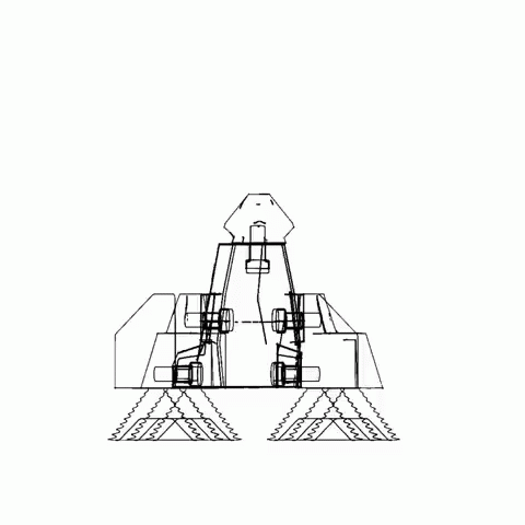 a black and white drawing of a playground with a slide and a swing