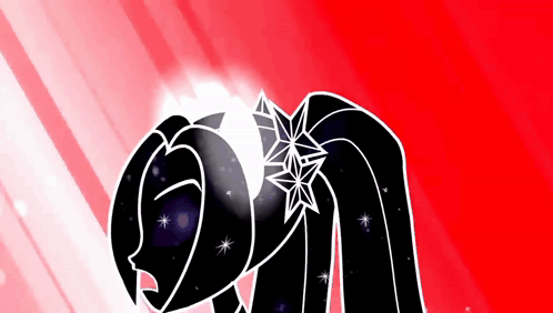 A Black And White Drawing Of A Pony With A Star On Its Back GIF