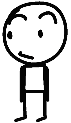 A Black And White Drawing Of A Stick Figure Making A Funny Face GIF
