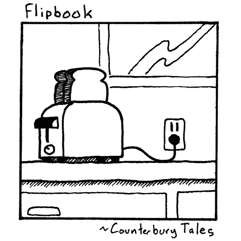 A Black And White Drawing Of A Toaster With Chnk Written Above It GIF
