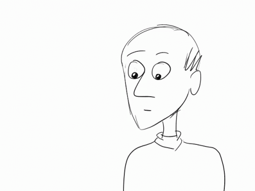 A Black And White Drawing Of A Toilet With A Bowl Of Food In It GIF