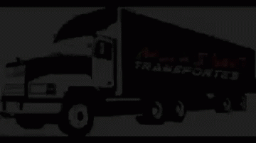 A Black And White Drawing Of A Truck That Says Maximo Transportes On It GIF