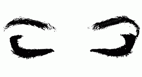 A Black And White Drawing Of A Woman 'S Eyes With A Caption That Says ' Fiftyngs.tone ' GIF