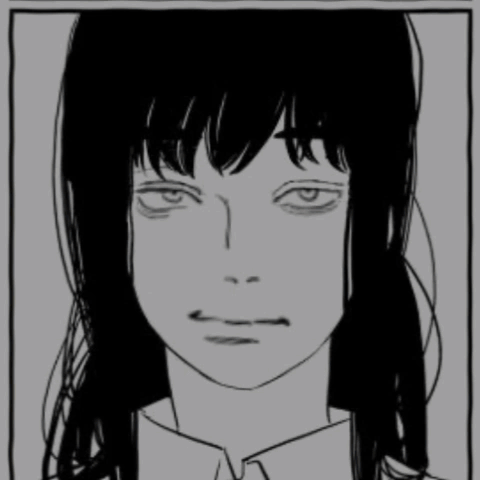 A Black And White Drawing Of A Woman 'S Face With A Serious Look On Her Face . GIF
