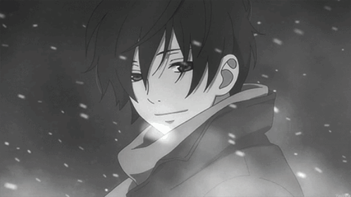 a black and white drawing of a young boy with a scarf around his neck