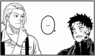 A Black And White Drawing Of Two Men Talking To Each Other . One Of The Men Is Wearing Handcuffs . GIF