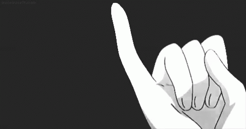 A Black And White Drawing Of Two People Making A Promise With Their Fingers . GIF