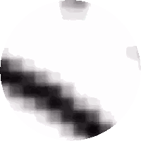 a black and white image of a circle with a few dots on it .