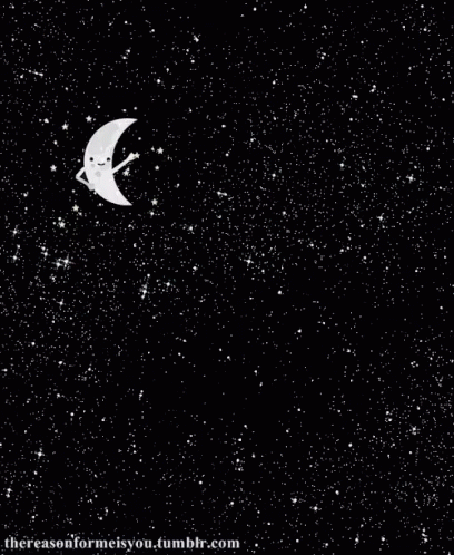 A Black And White Image Of A Crescent Moon With The Words I Love You To The Moon And Back . GIF