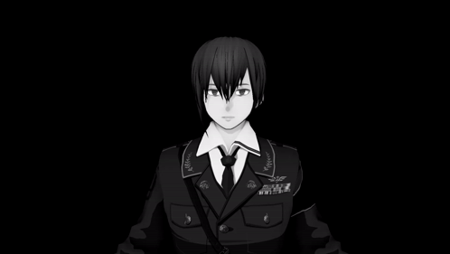 A Black And White Image Of A Man With The Word Cinema Below Him GIF