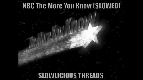 A Black And White Image Of A Shooting Star With The Words Nbc The More You Know Slowed Slowlicious Threads GIF