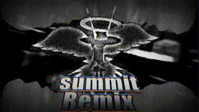 a black and white image of an angel with the words summit remix below it