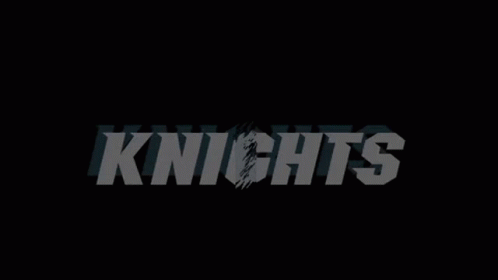 A Black And White Image With The Word Knights On It GIF