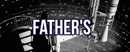 A Black And White Image With The Words Father 'S GIF