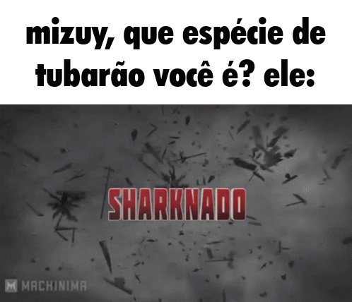 A Black And White Image With The Words Sharknado In Red GIF