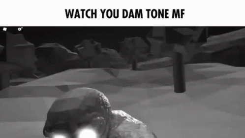 A Black And White Image With The Words Watch You Dam Tone Mf On The Top GIF