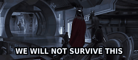 A Black And White Image With The Words We Will Not Survive This GIF