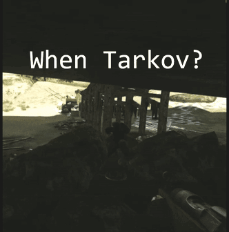 A Black And White Image With The Words When Tarkov GIF