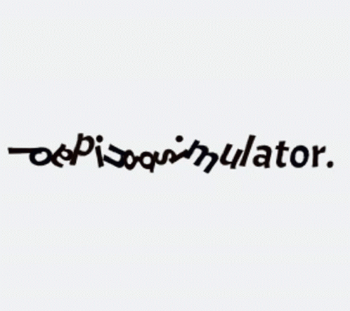 A Black And White Logo For A Company Called Oepisoquin Simulator GIF
