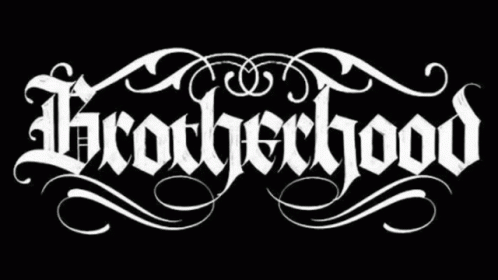 A Black And White Logo For The Brotherhood GIF